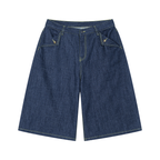 Pantaloncini in denim lavaggio vintage da uomo