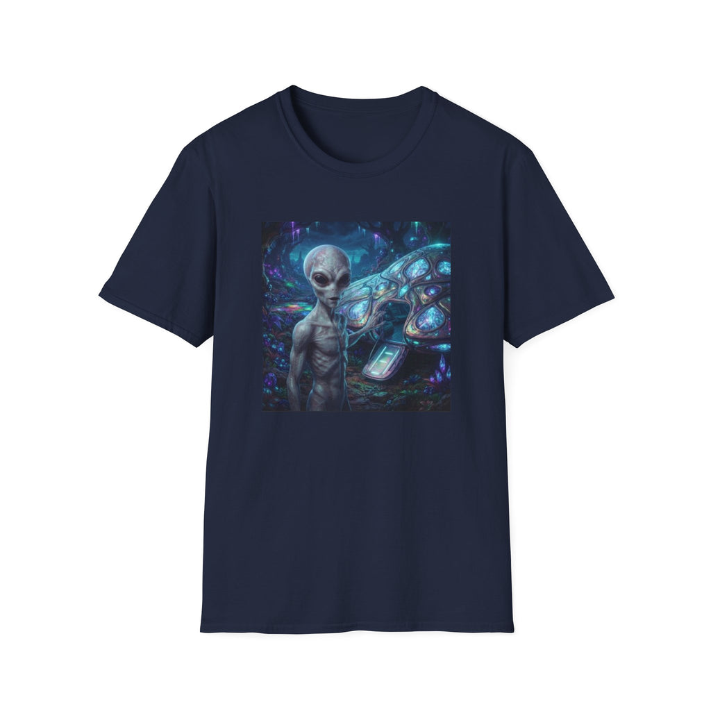 Alien Encounter T‑Shirt — Galactic Grey Extraterrestrial Art Tee