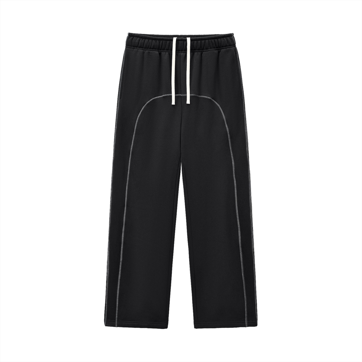 Pantaloni della tuta in pile con cuciture a contrasto