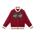 Chaqueta deportiva con cremallera, mangas raglán y bloques de color