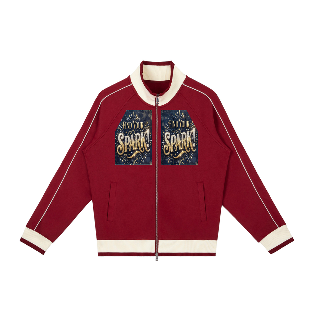 Color Block Raglan Sleeve Zip Track Jacket
