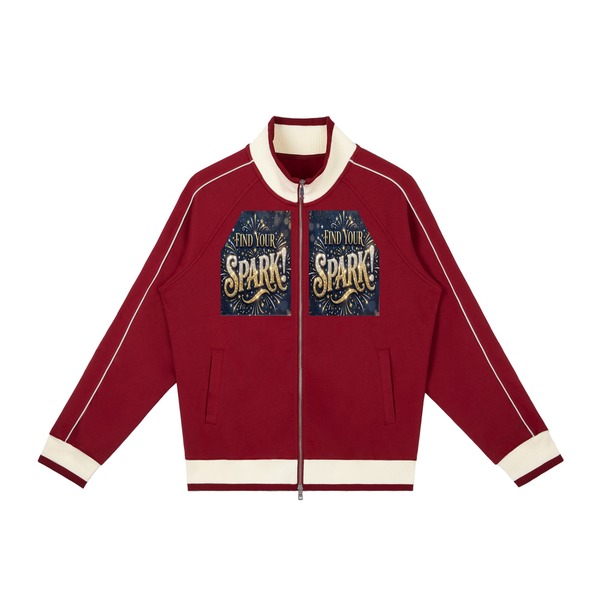 Color Block Raglan Sleeve Zip Track Jacket