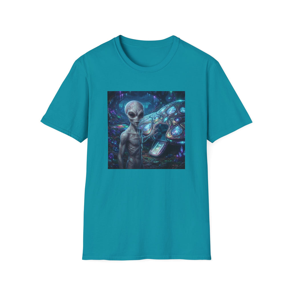 Alien Encounter T‑Shirt — Galactic Grey Extraterrestrial Art Tee