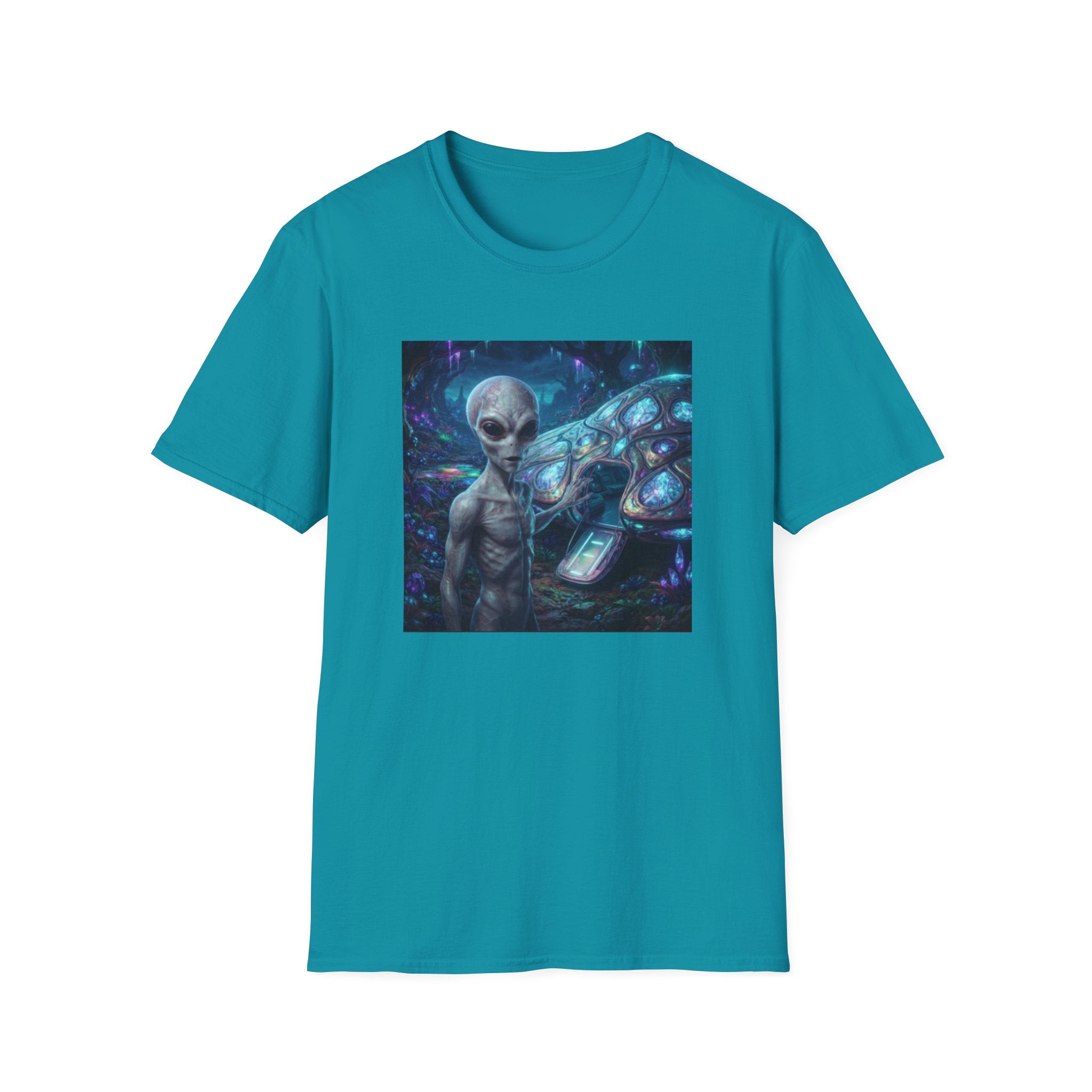 Alien Encounter T‑Shirt — Galactic Grey Extraterrestrial Art Tee