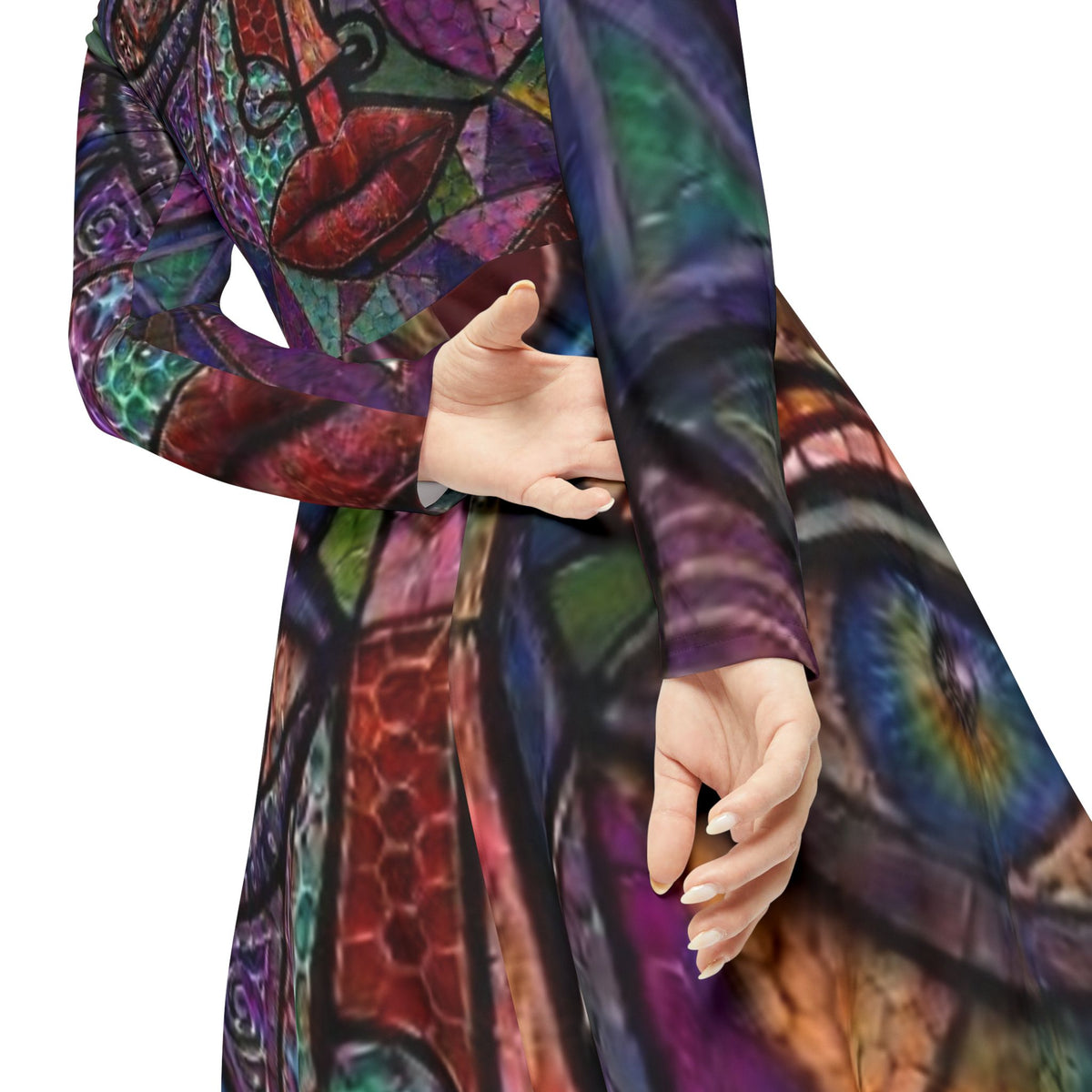 Colorful Abstract | Long Sleeve Dance Dress |  "No More Stolen Sisters" Series #mmiwg