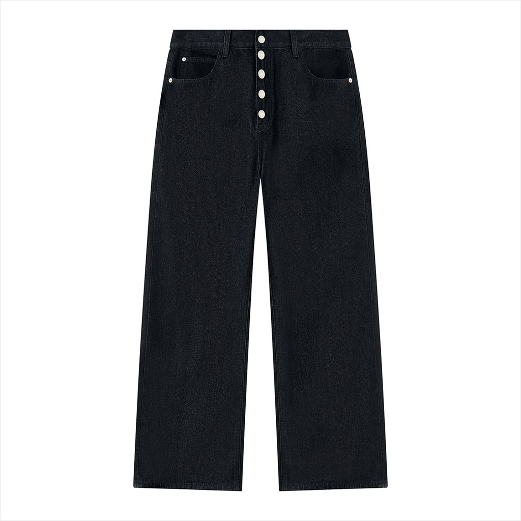 Jeans da uomo a gamba larga con lavaggio vintage