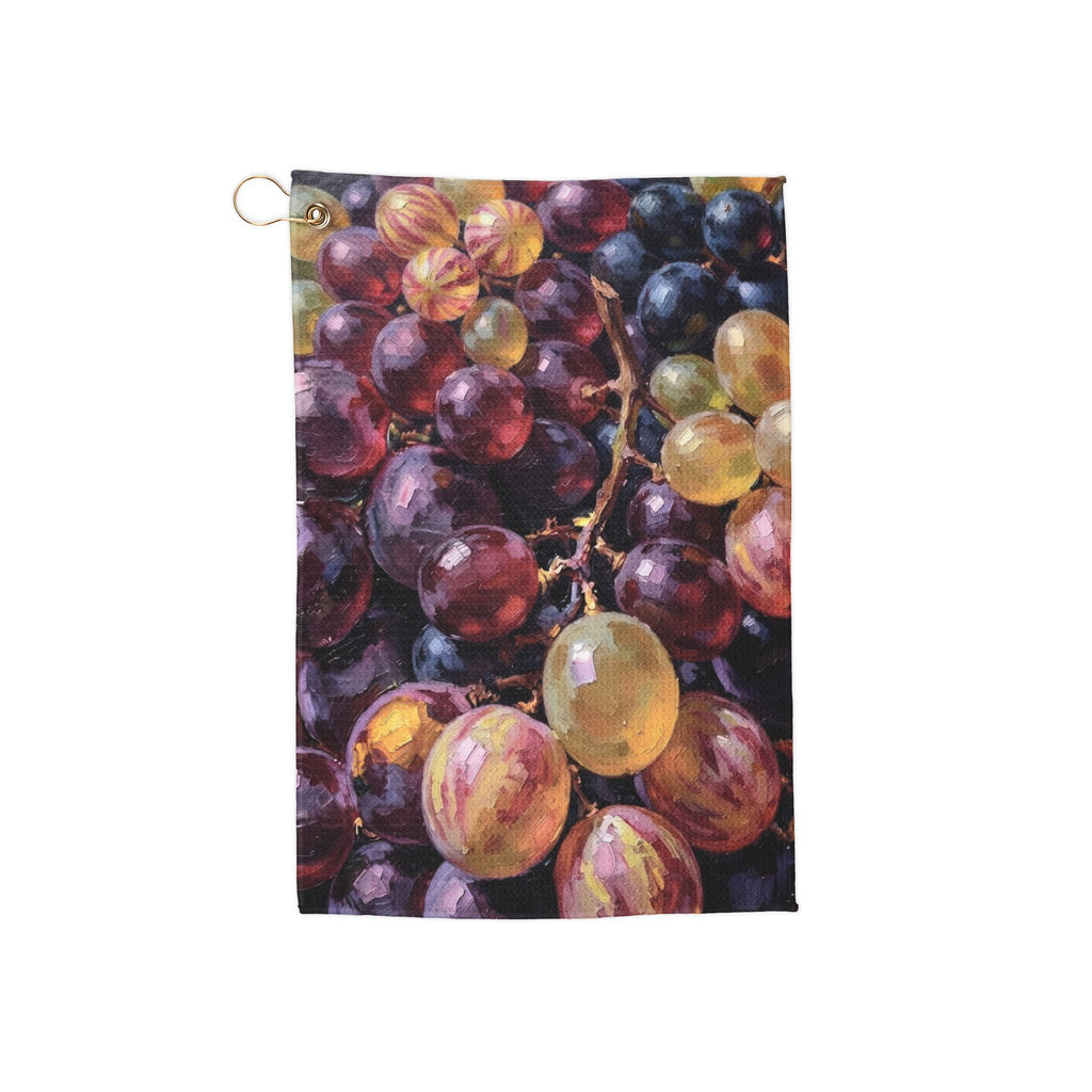 Grapes Print Golf Towel – Colorful Vineyard Golfing Accessory