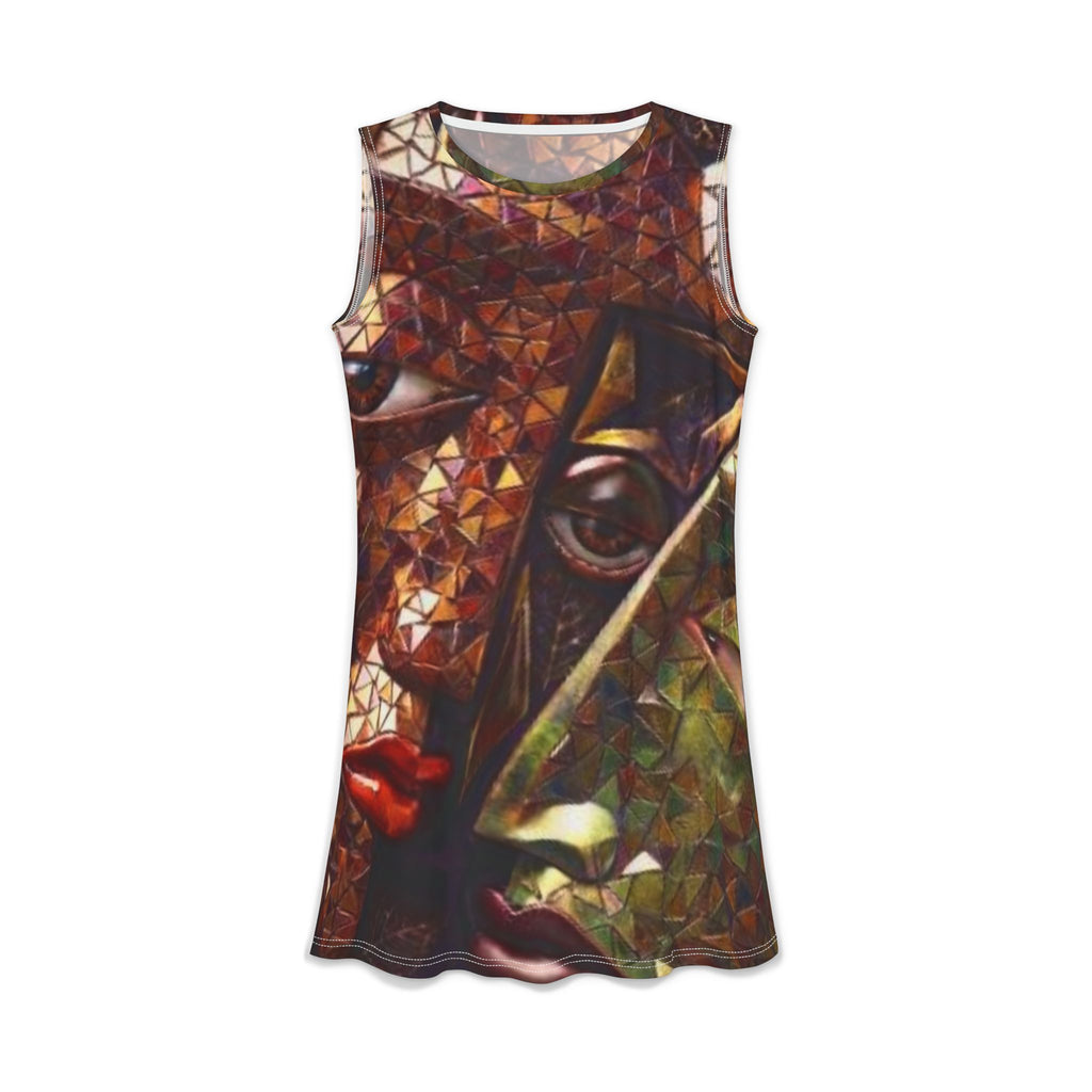 Abstract Mosaic Women's Dress —  "No More Stolen Sisters!" #mmiwg Collection