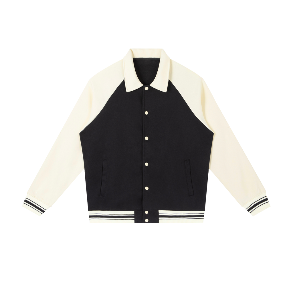 Giubbotto da baseball con maniche raglan a contrasto