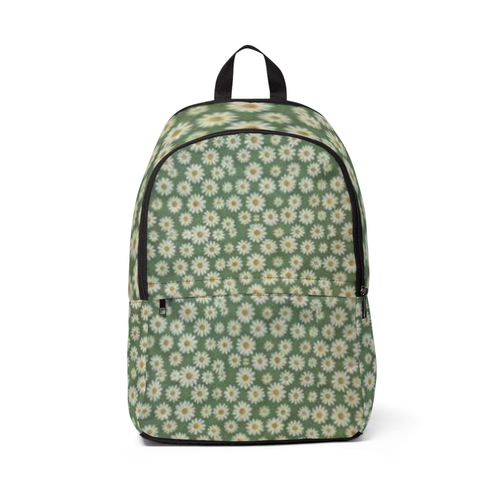 Sac à dos motif marguerite verte | Imprimé floral rétro Prairie