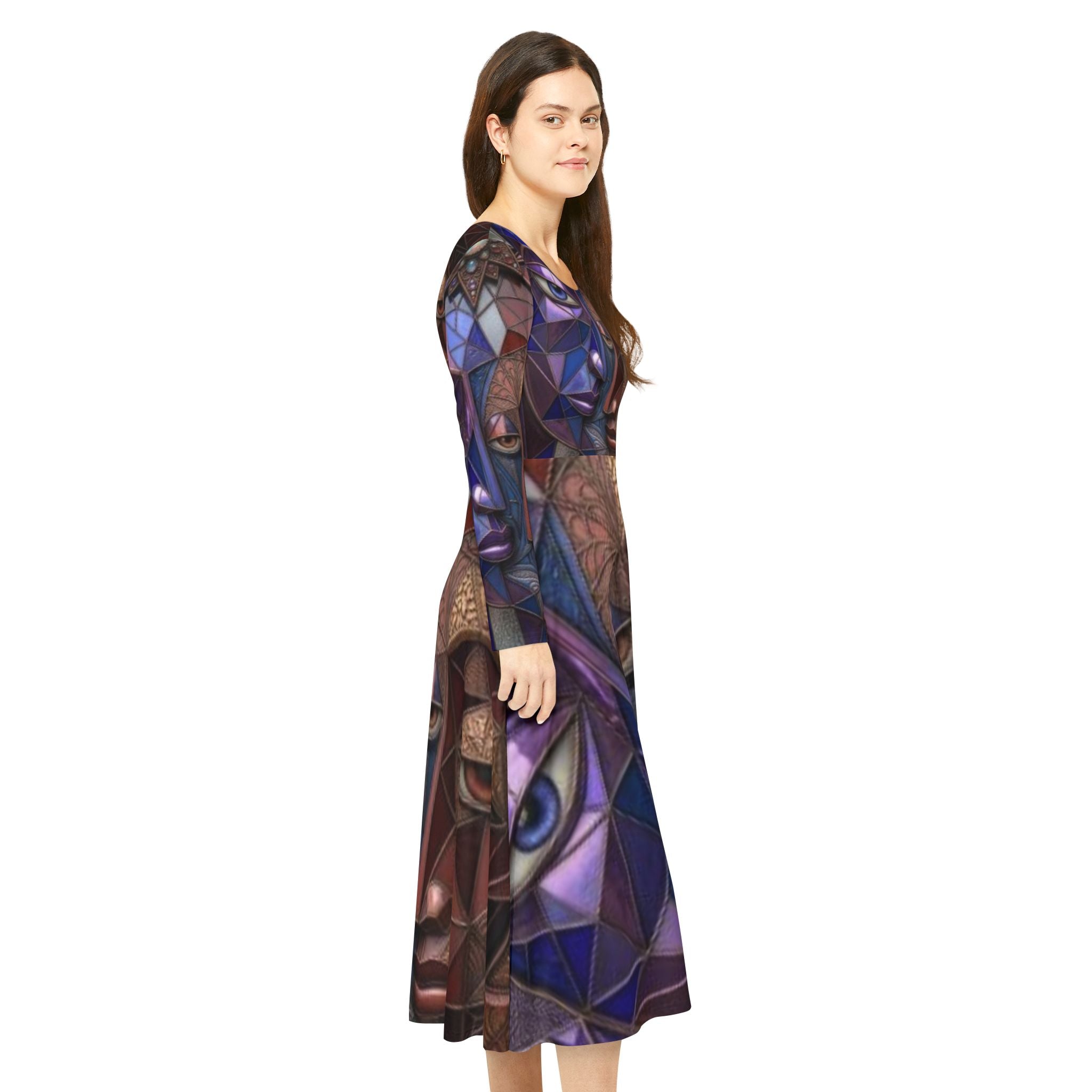 Women's Dress | Long Sleeve Dance Dress | "No More Stolen Sisters" Series #mmiwg