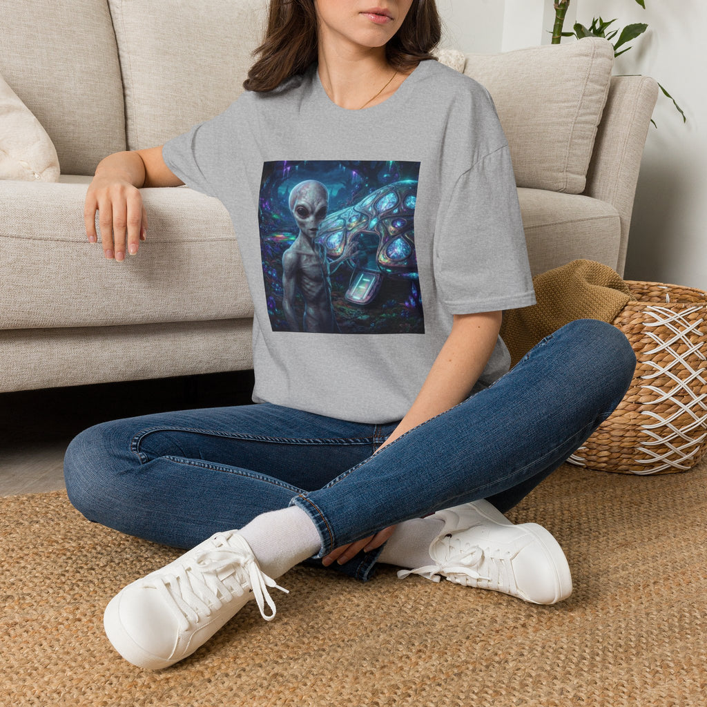 Alien Encounter T‑Shirt — Galactic Grey Extraterrestrial Art Tee