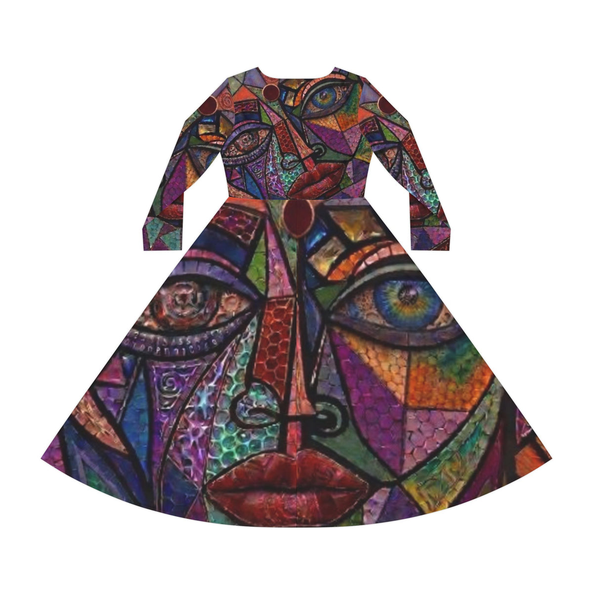 Colorful Abstract | Long Sleeve Dance Dress |  "No More Stolen Sisters" Series #mmiwg