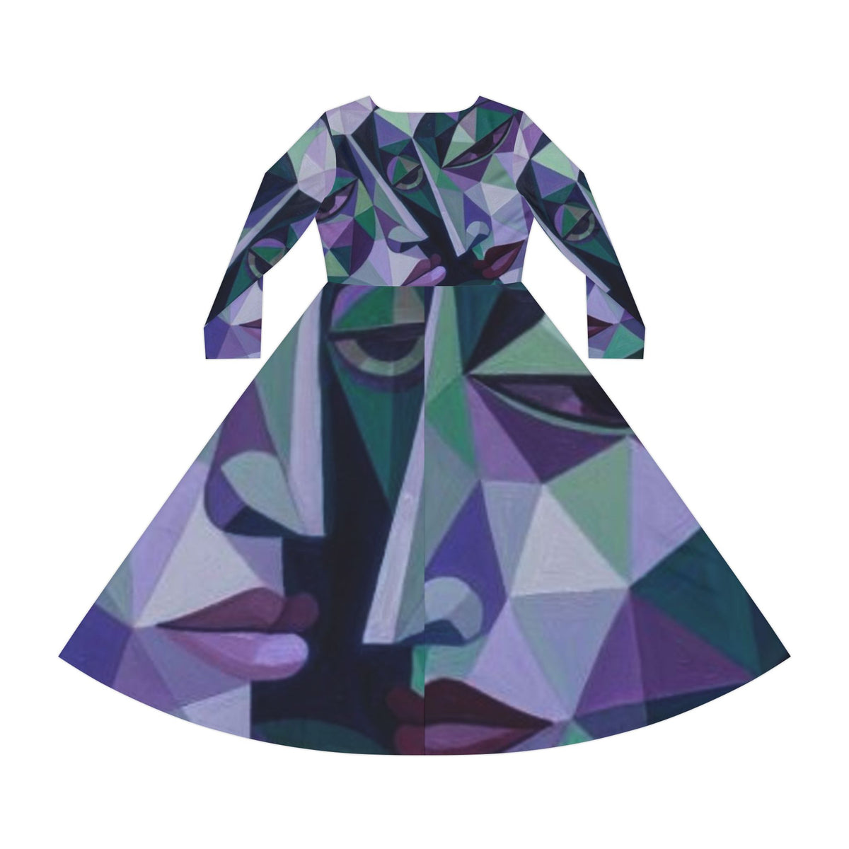 Geometric Long Sleeve Dress | Abstract | "No More Stolen Sisters" Series #mmiwg