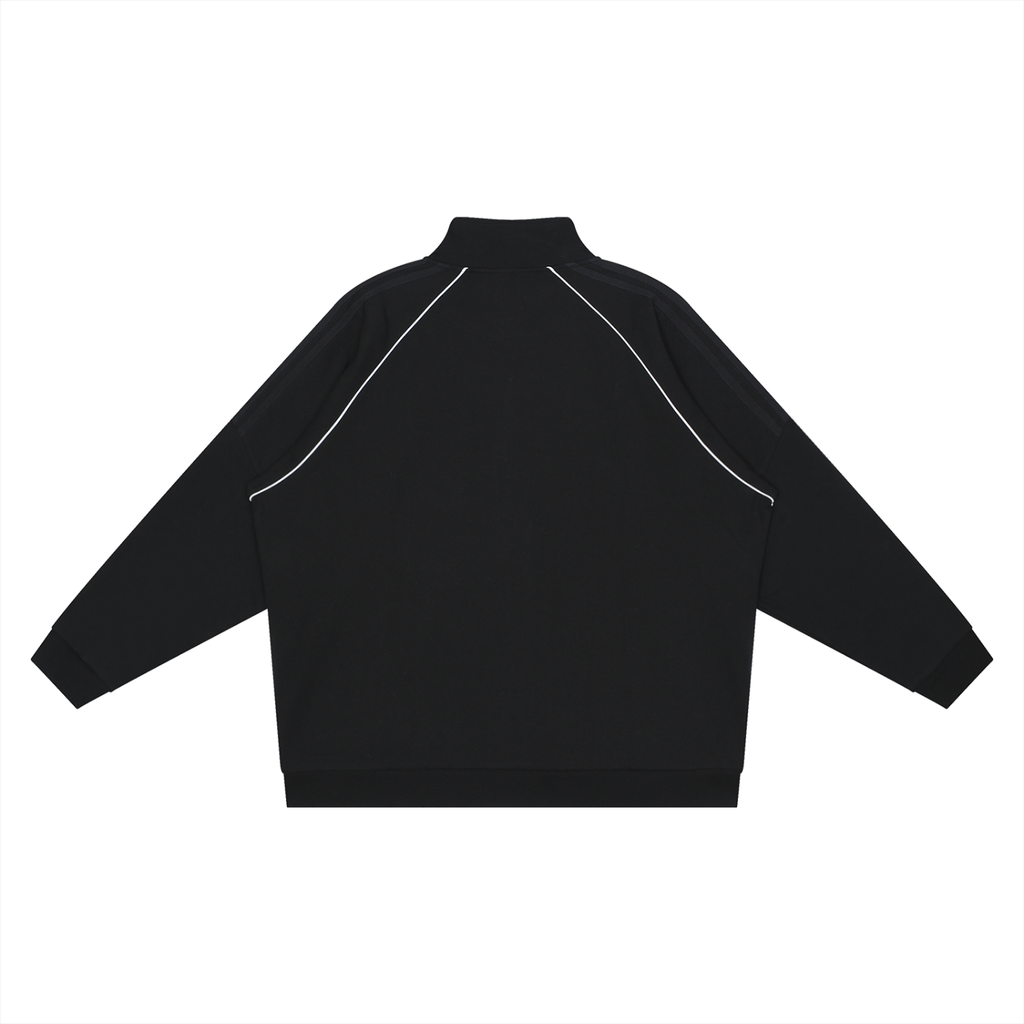Reflection Striped Raglan Sleeve  Jacket