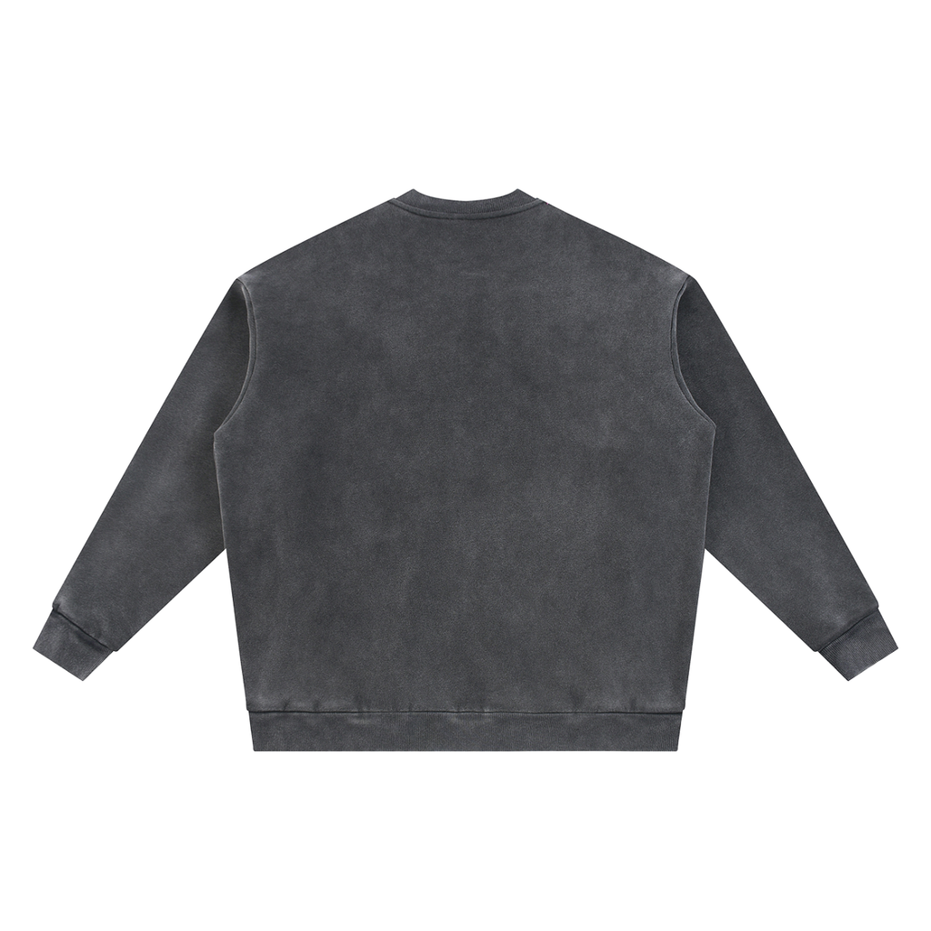 Vintage Washed Fleece Baseball Jacket