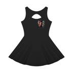 Women’s open-back tennis dress by ODMPOD featuring a sleeveless design and lightweight fabric for athletic comfort.