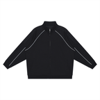 Reflection Striped Raglan Sleeve  Jacket