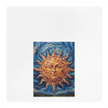 Sunburst Art Tea Towel — Hand-Painted Sun Design Decorative Kitchen Towel