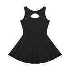 Women’s open-back tennis dress by ODMPOD featuring a sleeveless design, lightweight fabric, and sporty style for active wear.