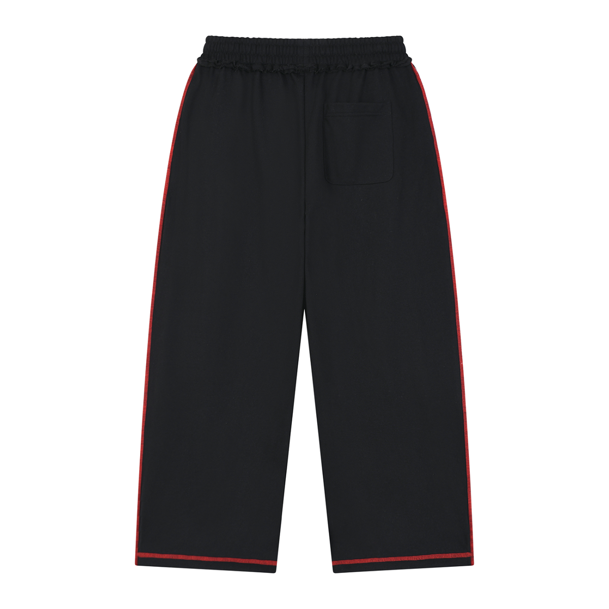 Pantaloni della tuta unisex con orlo grezzo e impuntura