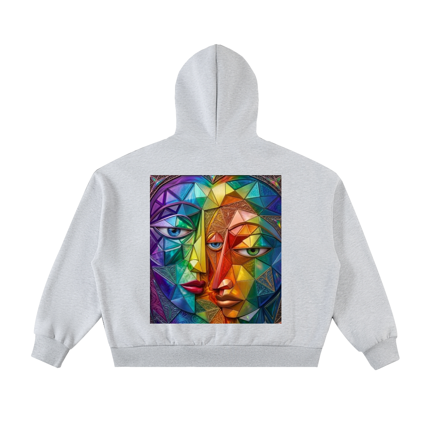 Fleeced Full-Zip Boxy Hoodie