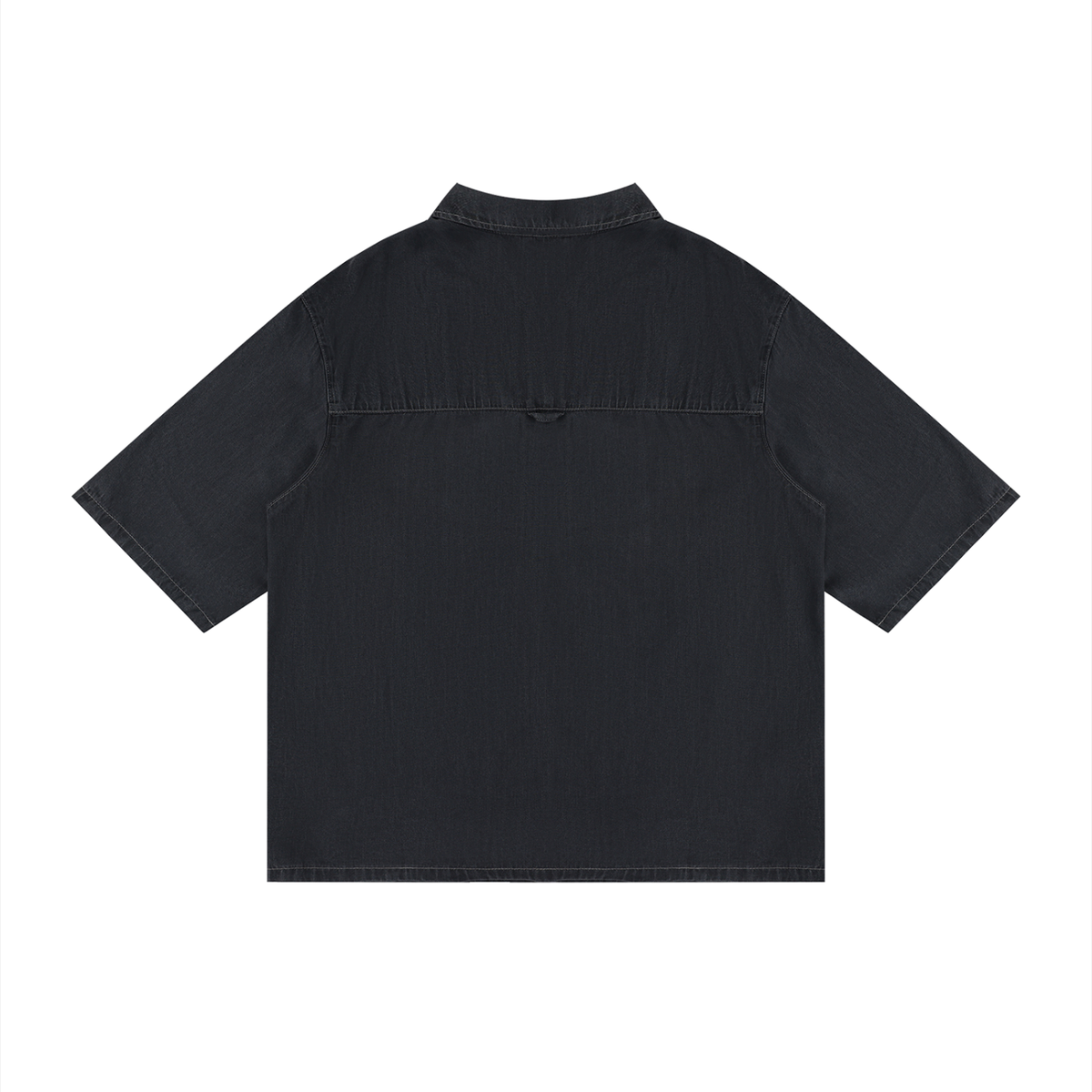 Camicia unisex in lyocell con lavaggio vintage e spalle scese