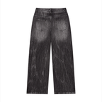 Jeans da uomo a gamba larga con lavaggio vintage