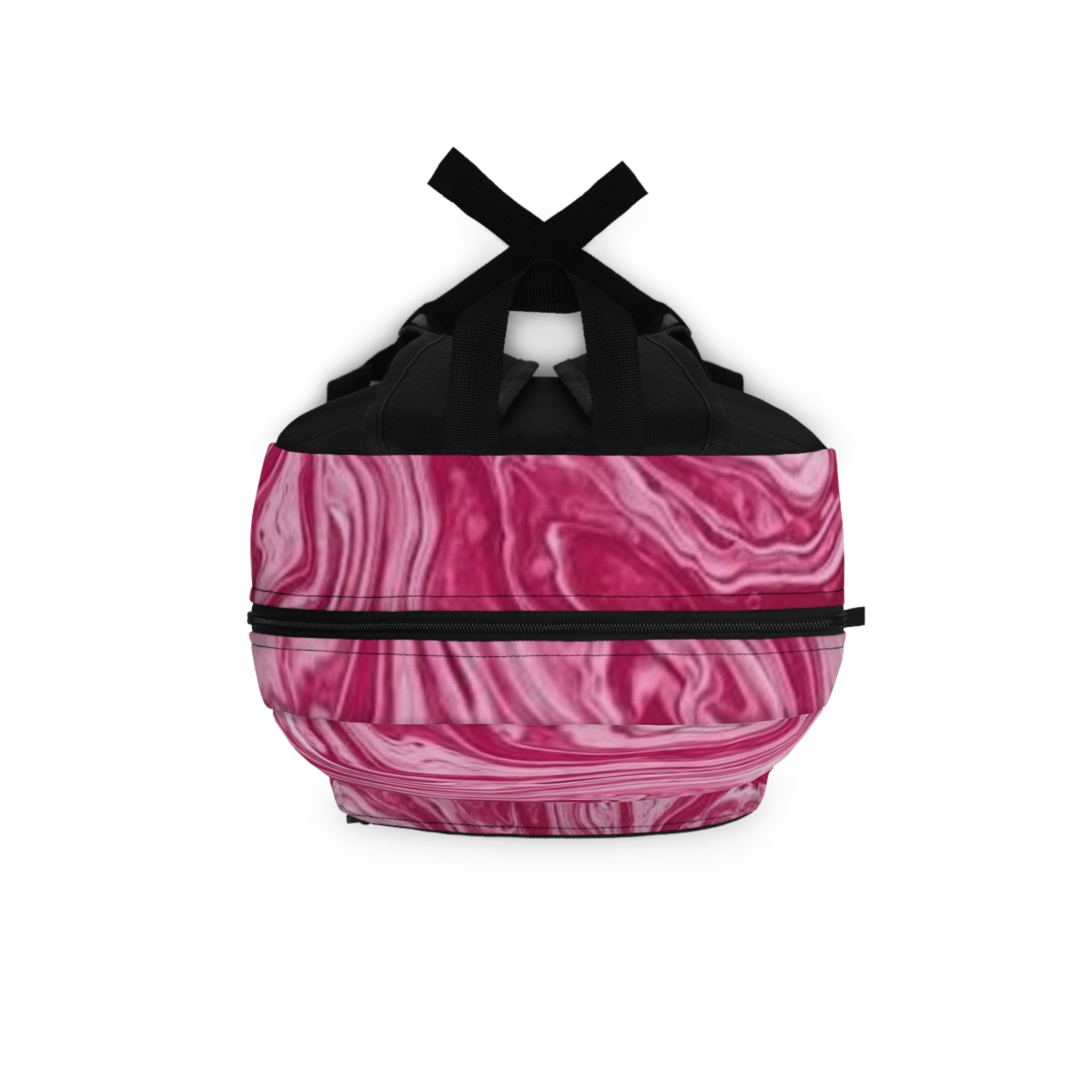Pink Marble Backpack — Swirled Pink Aesthetic School & Travel Bag