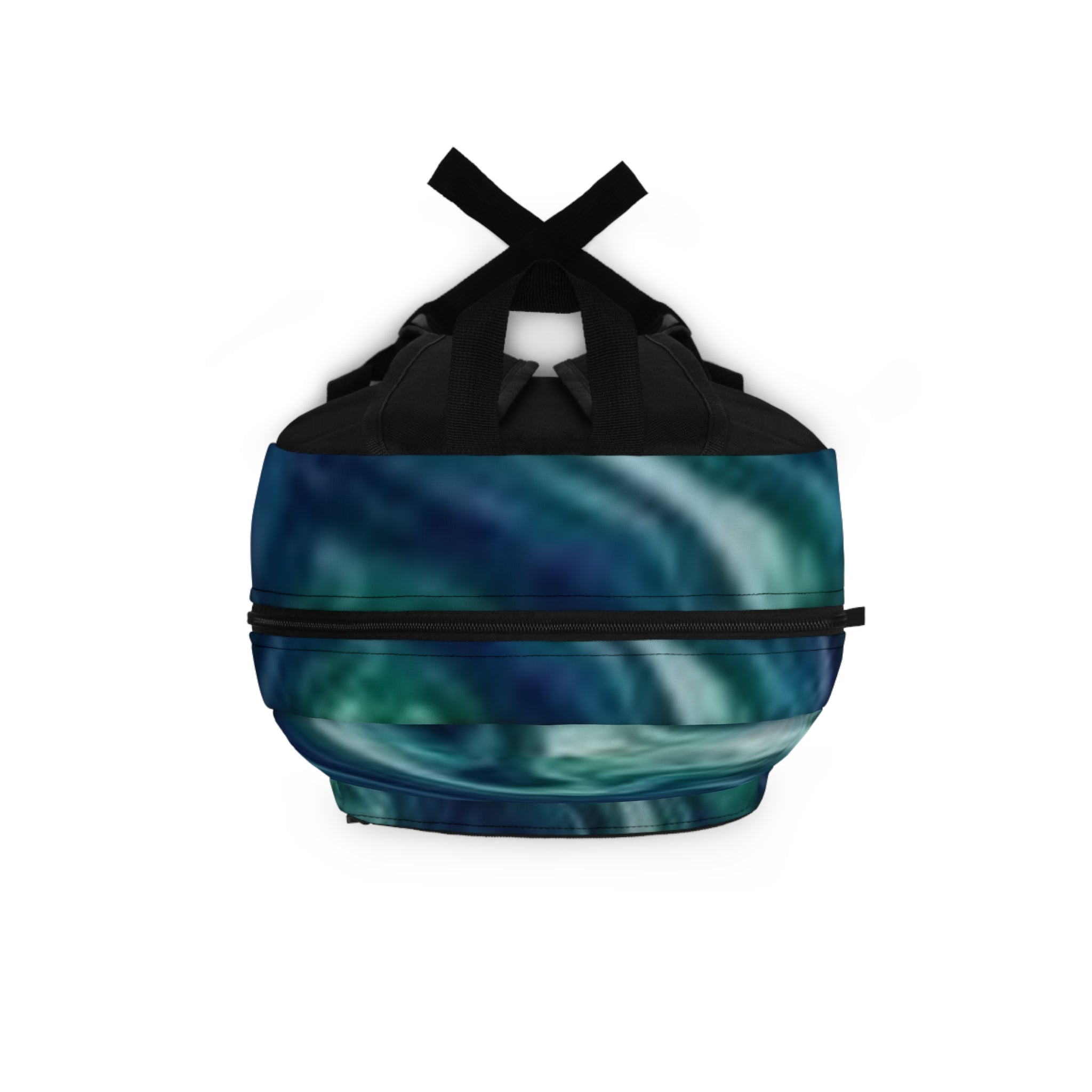 Blue Green Marble Backpack — Swirl Pattern School & Travel Bag