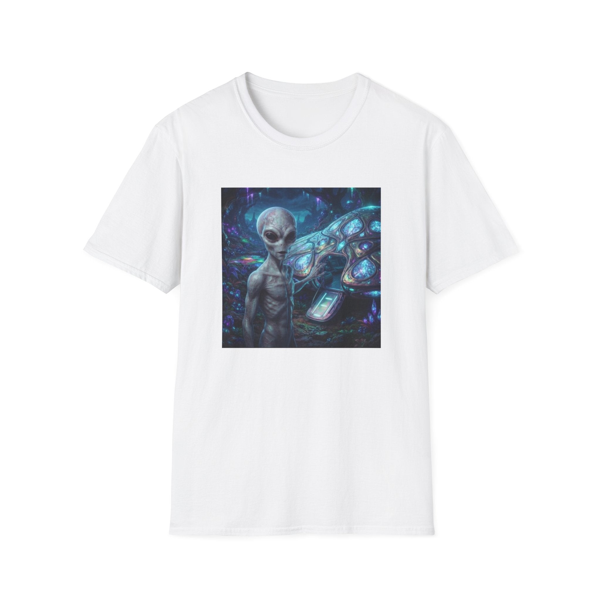 Alien Encounter T‑Shirt — Galactic Grey Extraterrestrial Art Tee