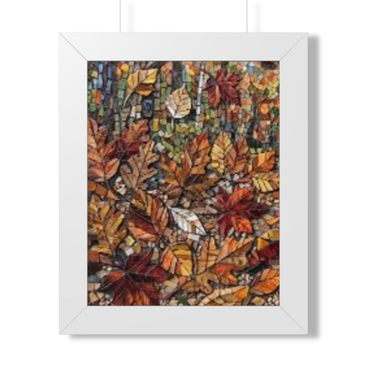 Póster Enmarcado – Mosaico de Hojas de Otoño para Pared