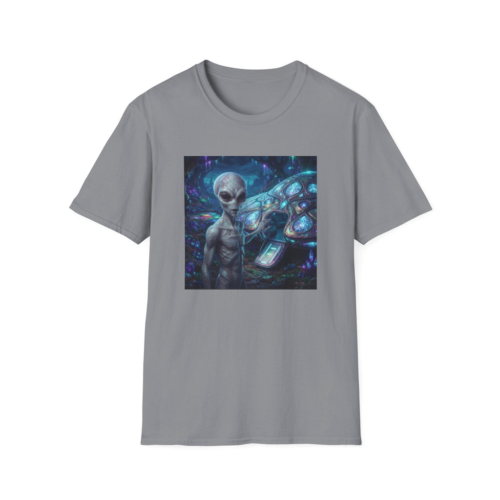 Alien Encounter T‑Shirt — Galactic Grey Extraterrestrial Art Tee