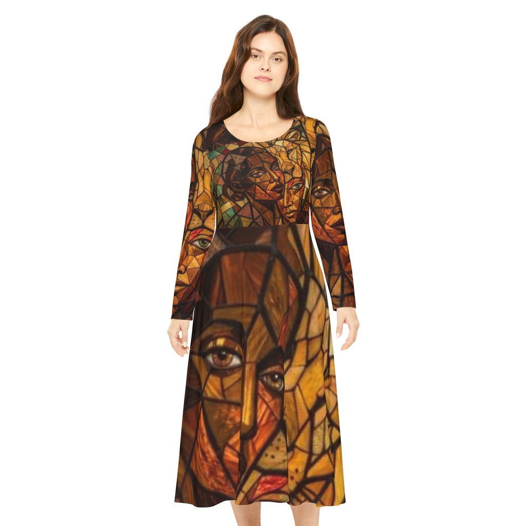 Vestido africano temático para mujer | Vestido de manga larga | Serie "No More Stolen Sisters" #mmiwg