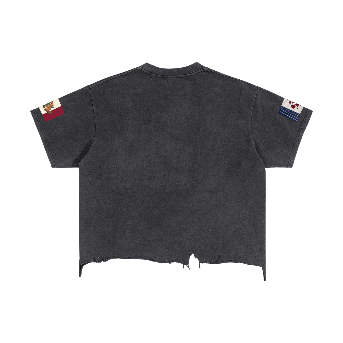 Vintage Wash Boxy Distressed Hem T-Shirt