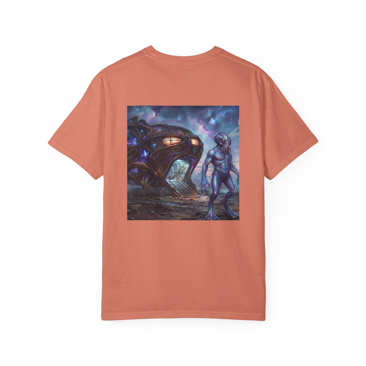 T-shirt Rencontre Extraterrestre — T-shirt Art Cosmique de Science-Fiction