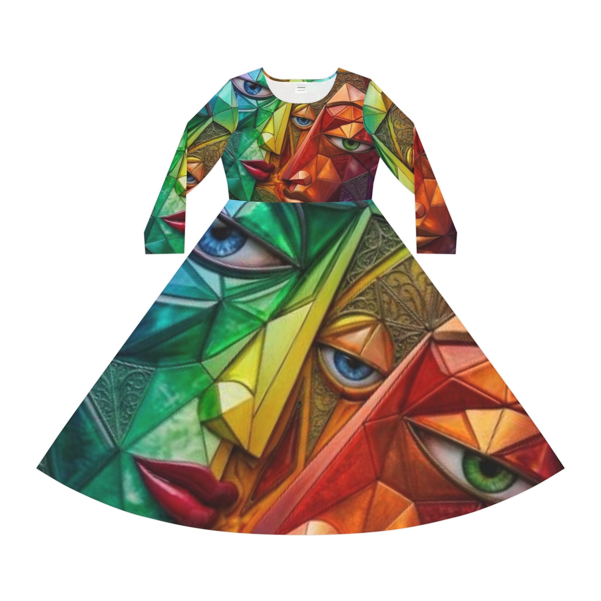 Long Sleeve Dance Dress "No More stolen Sisters!"  #mmiwg Collection