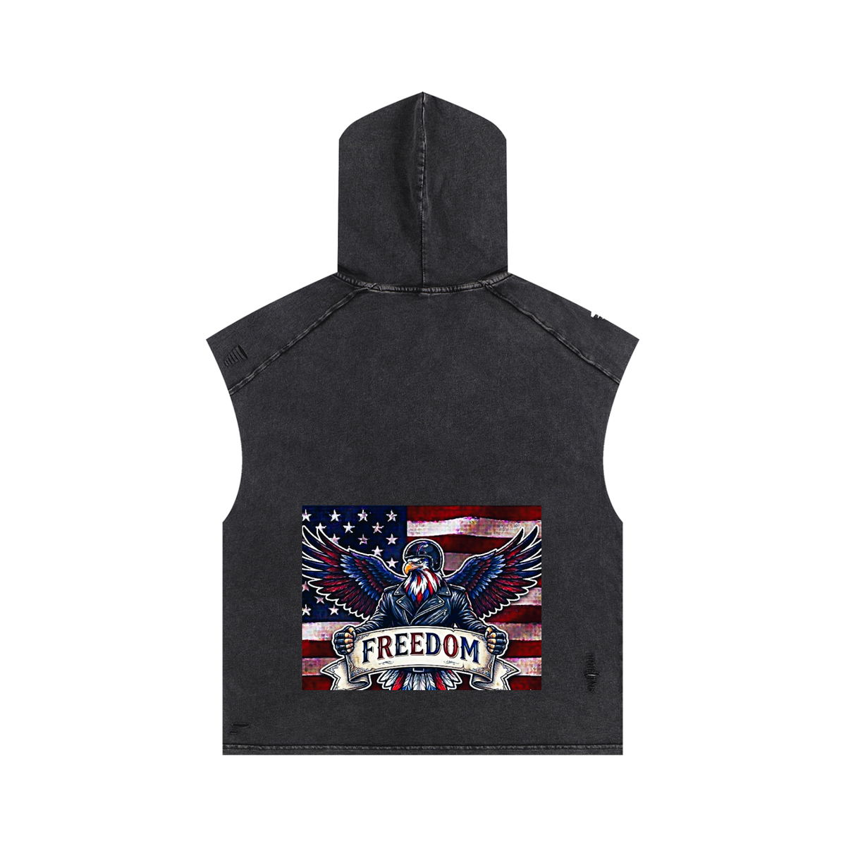 Snow Washed Boxy Hooded Tank Top