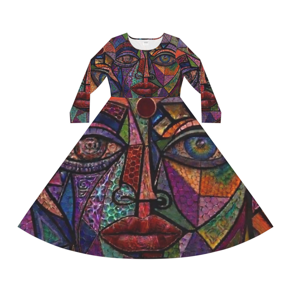 Colorful Abstract | Long Sleeve Dance Dress |  "No More Stolen Sisters" Series #mmiwg