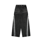 Jeans vintage per bambini con lavaggio e strisce laterali