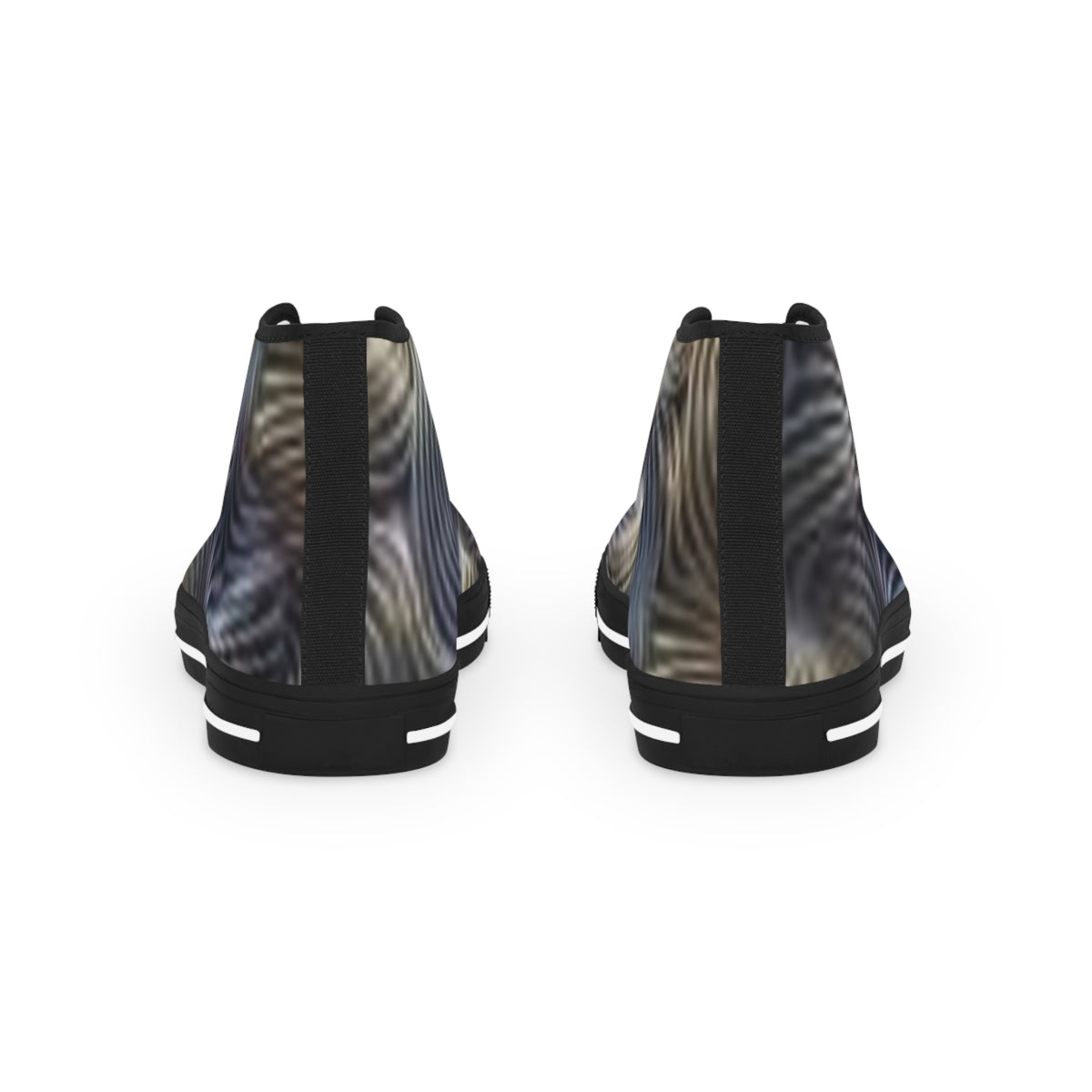 Baskets montantes — Chaussures en toile monochromes à motif vagues pour homme