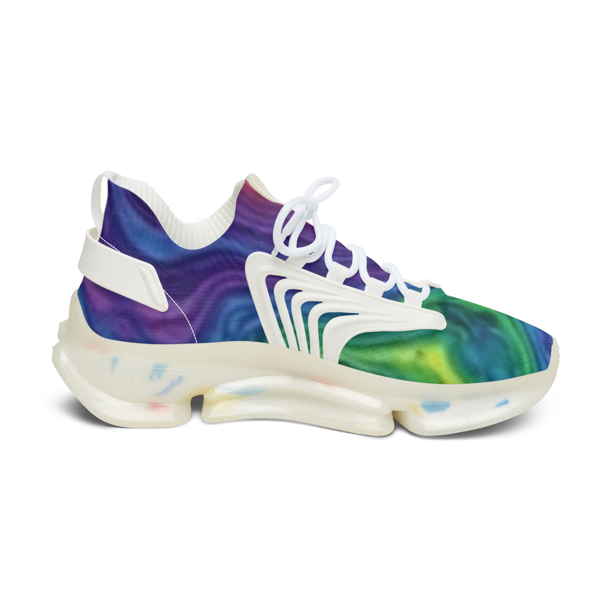Women's Mesh Sneakers — Colorful Swirl Athletic Shoes