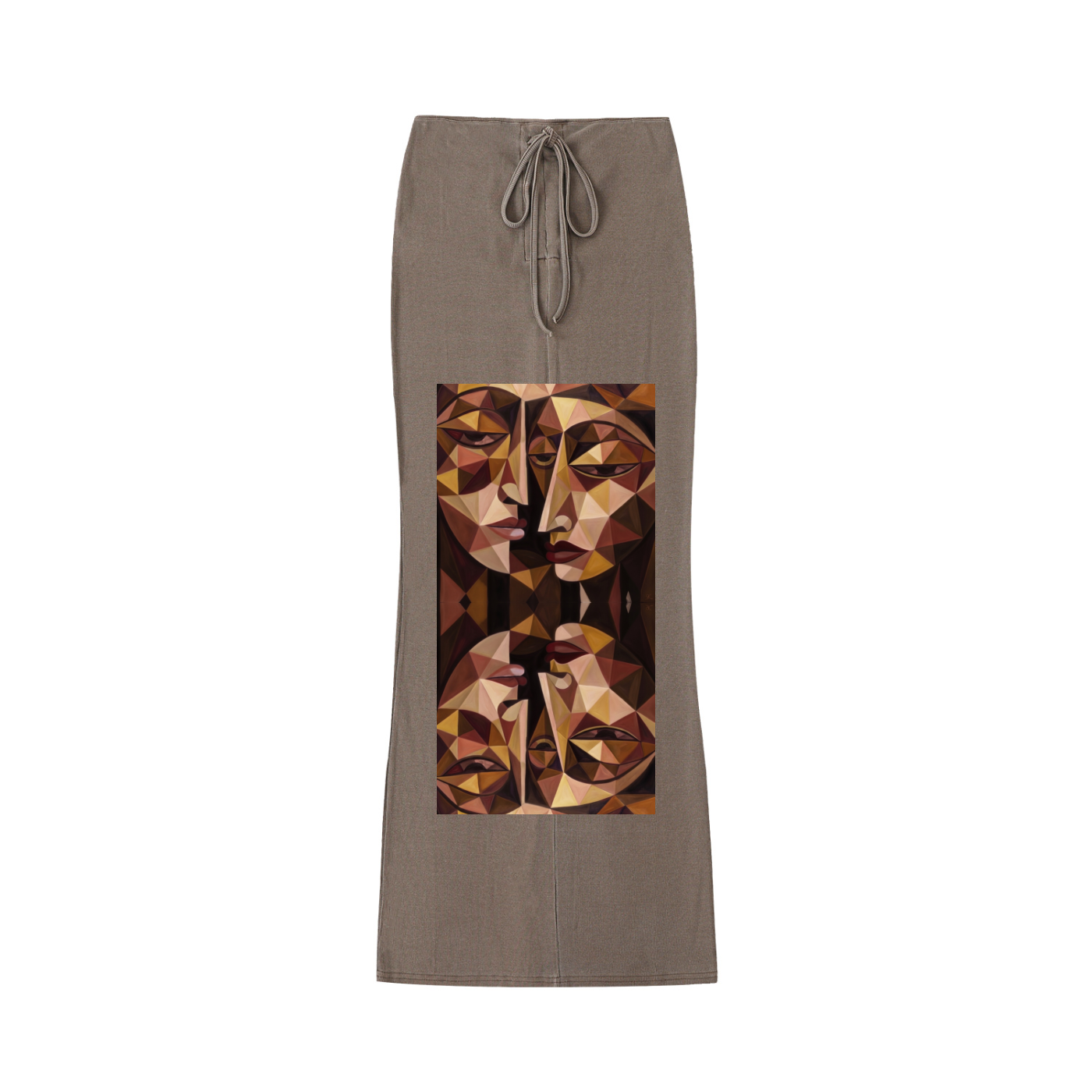 Dyed Washed Drawstring Maxi Skirt - "No More Stolen Sisters!" Collection