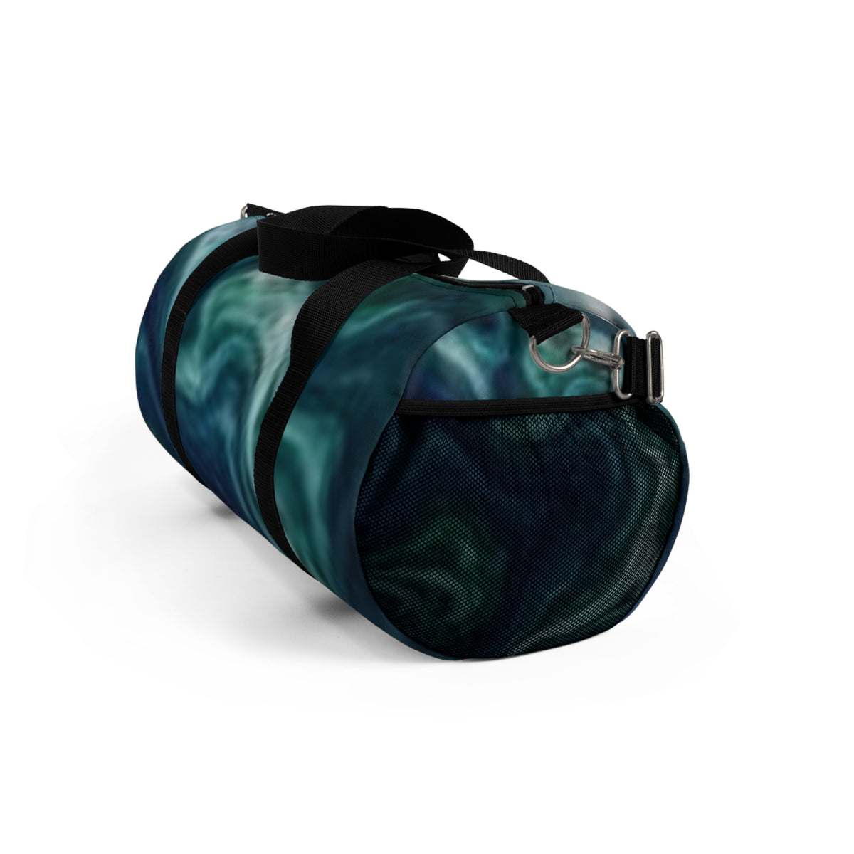 Teal Swirl Duffel Bag – Ocean Abstract Travel Gym Bag