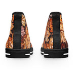 Autumn Leaves High Top Sneakers | Fall Leaf Pattern Canvas Shoes