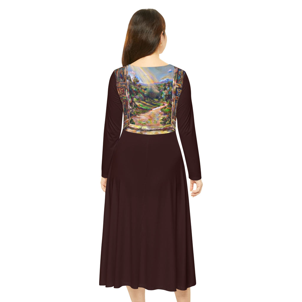 Women's Long Sleeve Dress -Doors Opening to Rainbow - "No More Stolen Sisters!" Collection