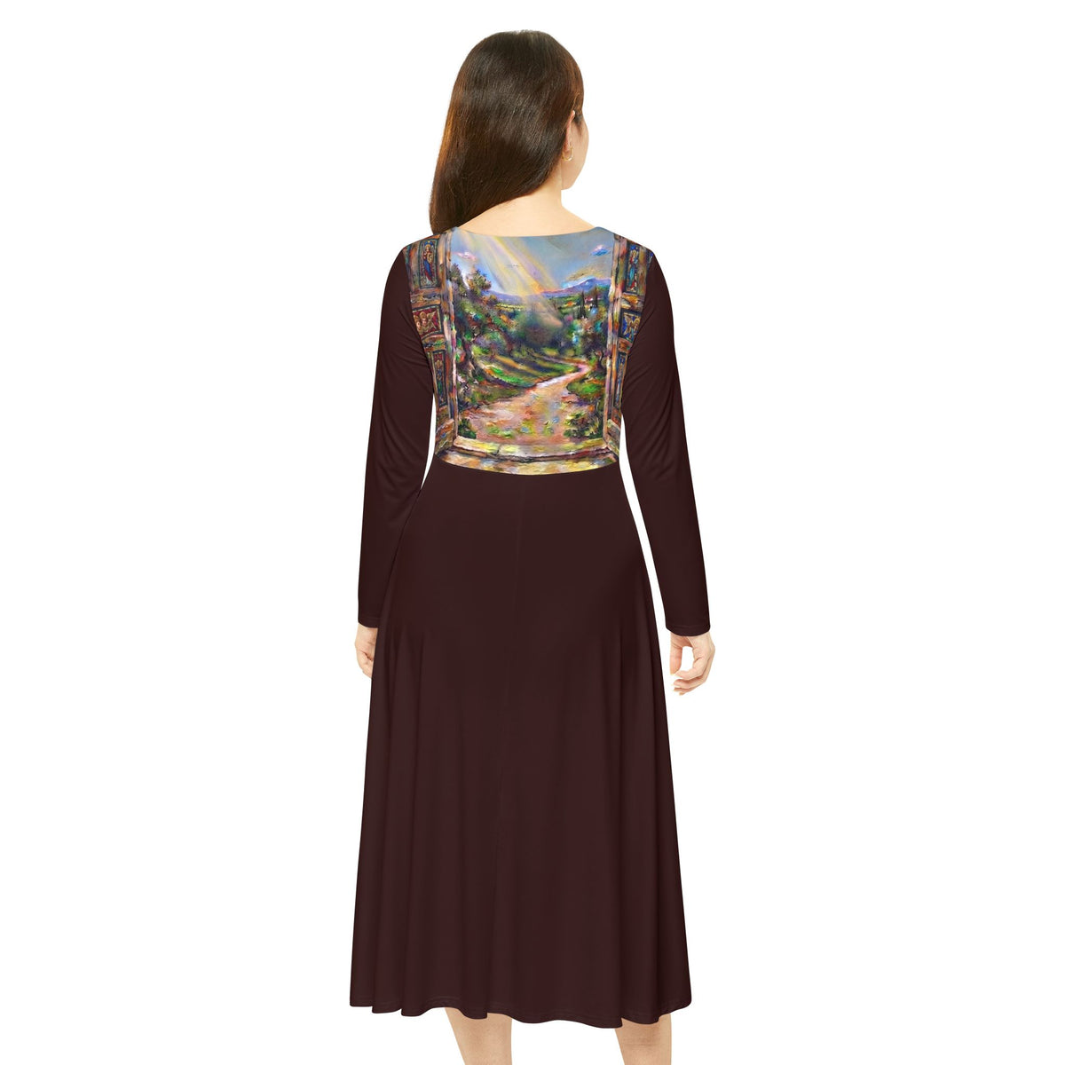 Women's Long Sleeve Dress -Doors Opening to Rainbow - "No More Stolen Sisters!" Collection