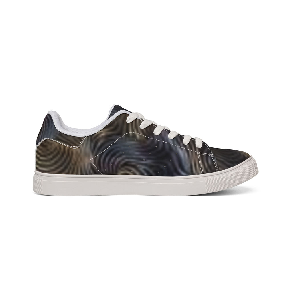 Baskets basses — Motif abstrait en cuir