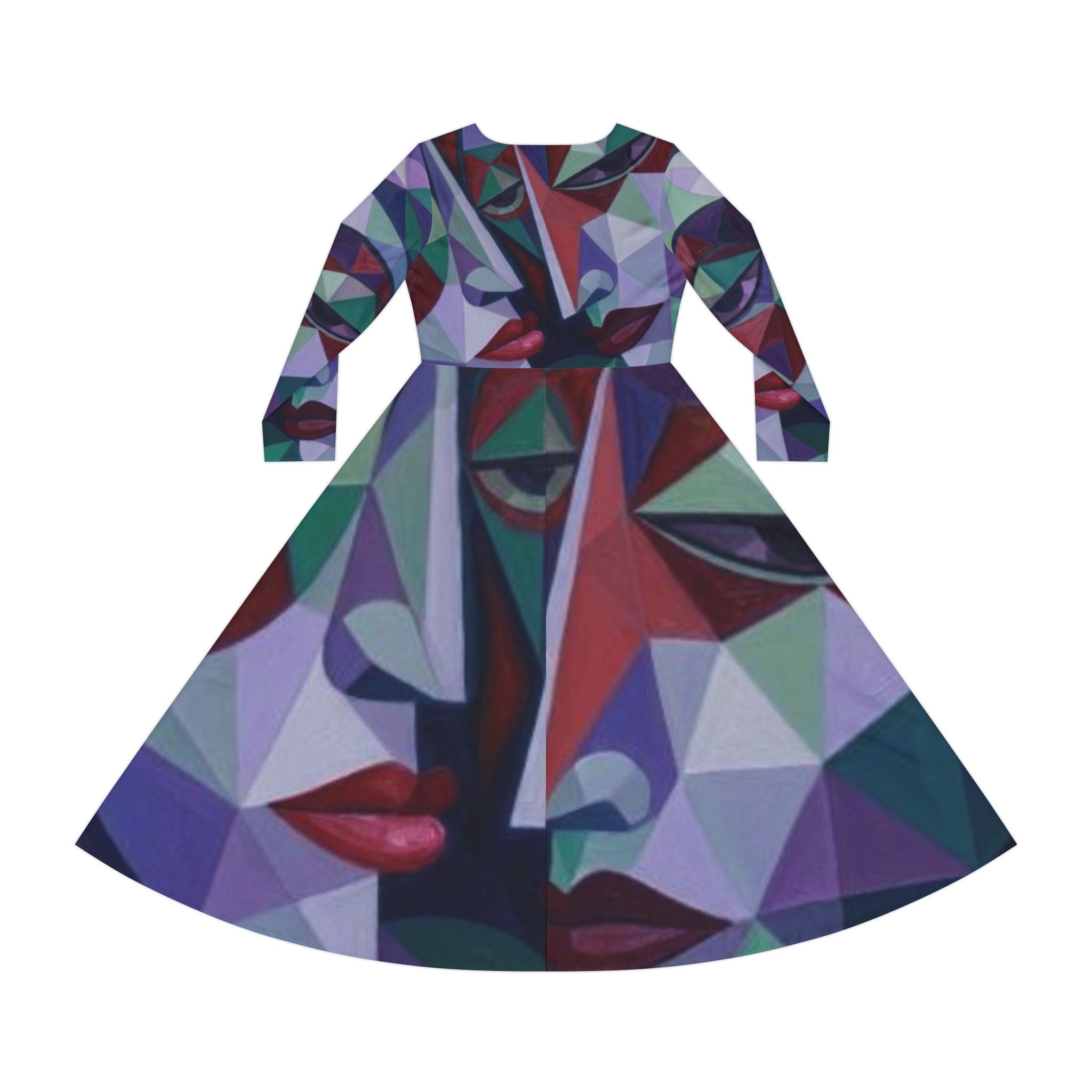 Geometric Abstract Long Sleeve Dance Dress| "No More Stolen Sisters" Series #mmiwg