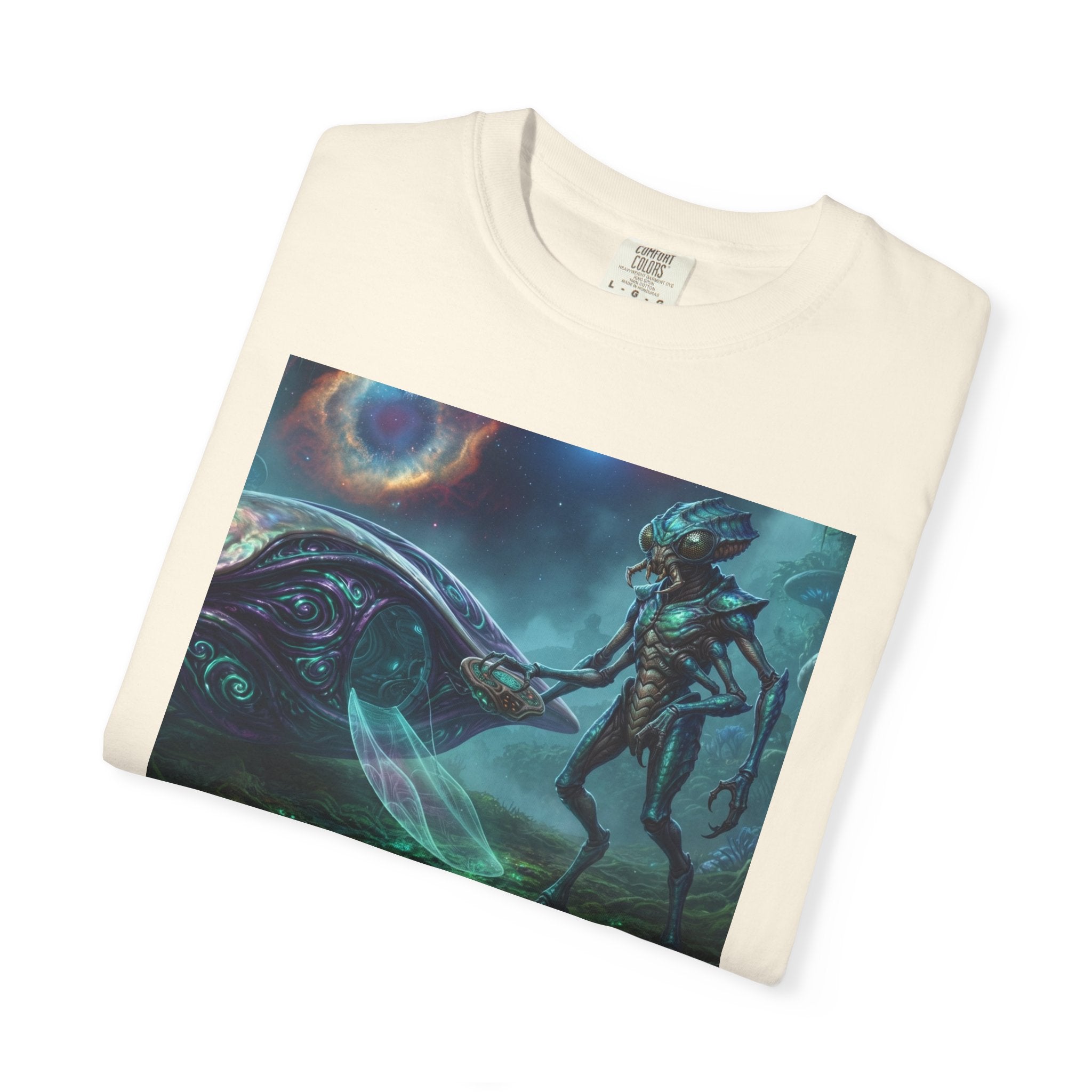 T-shirt Rencontre Extraterrestre — T-shirt Art Cosmique de Science-Fiction